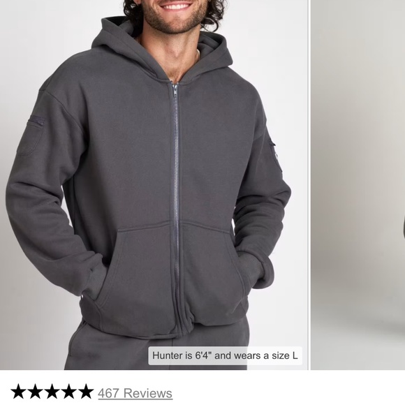 Comfrt Travel Essentials Zip Hoodie, Steel Gray, Medium - Picture 1 of 9